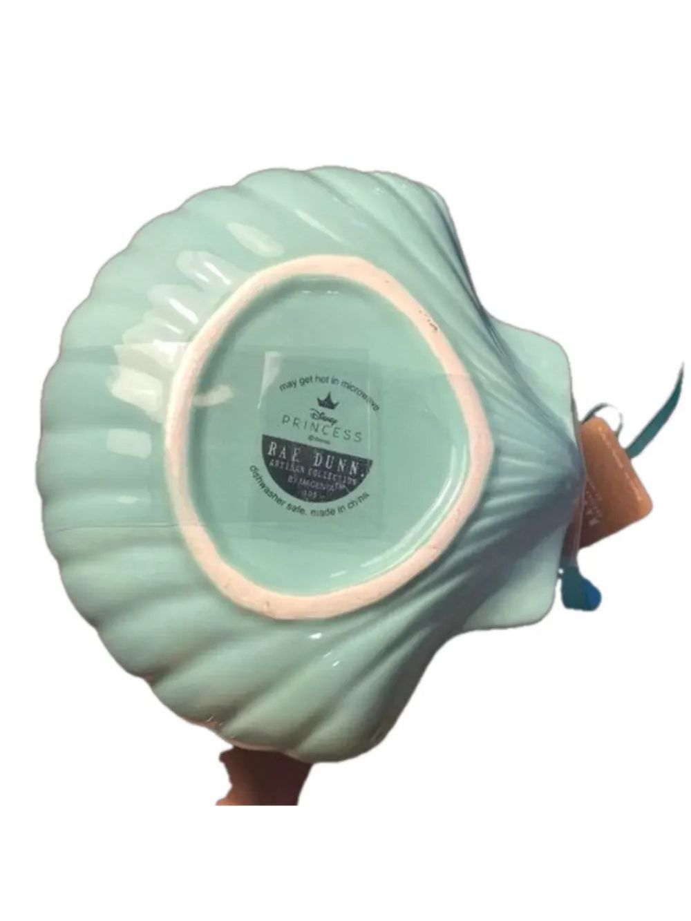 Rae Dunn Disney The Little Mermaid Ariel Under The Sea Mug w/Shell Saucer Base - Picture 6 of 6